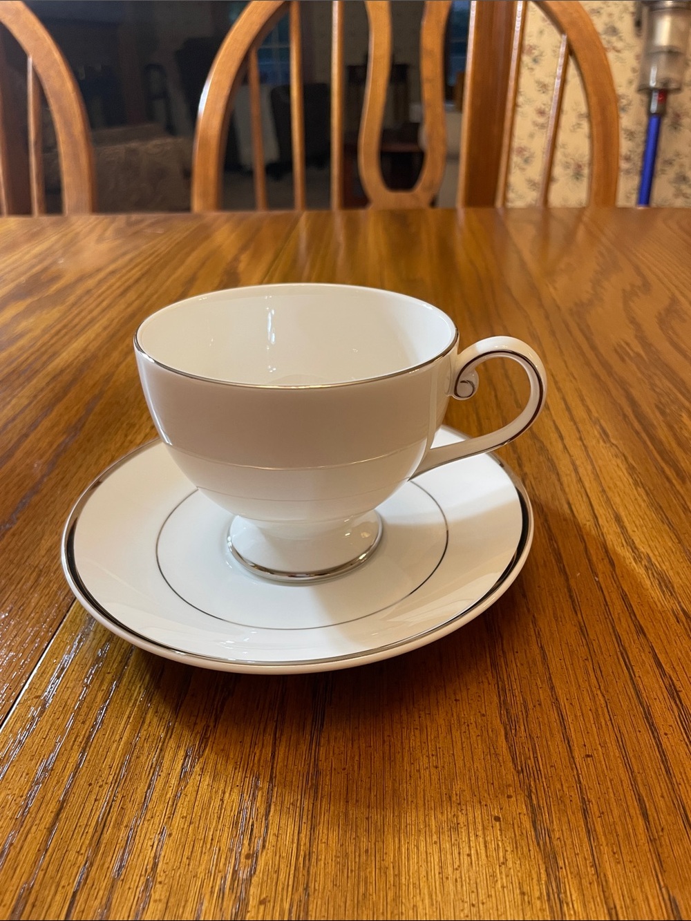 Mikasa Ultima + HK-301 CAMEO PLATINUM Set of Coffee/Tea Cup & Saucer